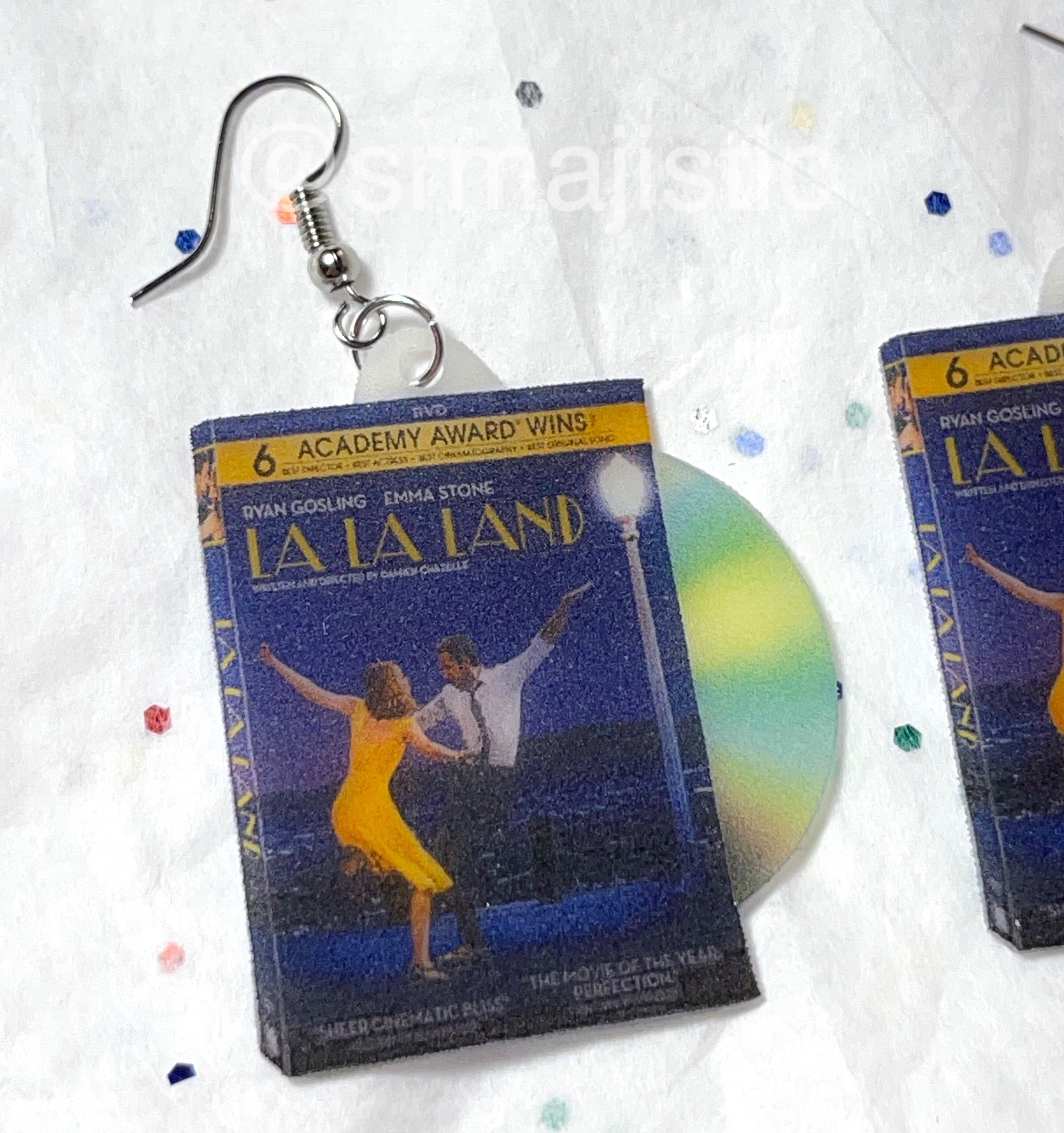 La La Land (2016) DVD 2D detailed Handmade Earrings!