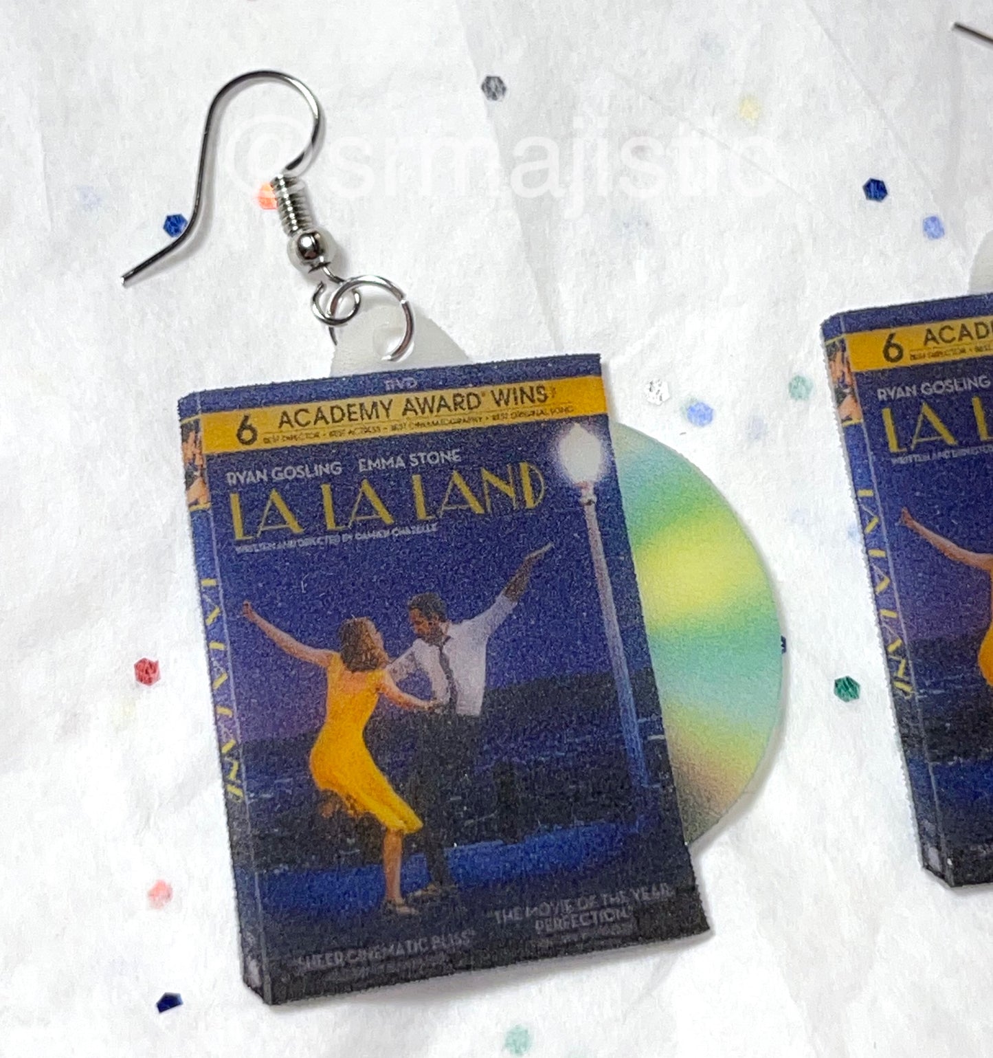 La La Land (2016) DVD 2D detailed Handmade Earrings!