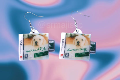 (READY TO SHIP) Nintendogs Nintendo DS Game 2D detailed Handmade Earrings!