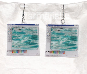 Microsoft Paint Aesthetic Vapor Wave Cute Handmade Earrings!