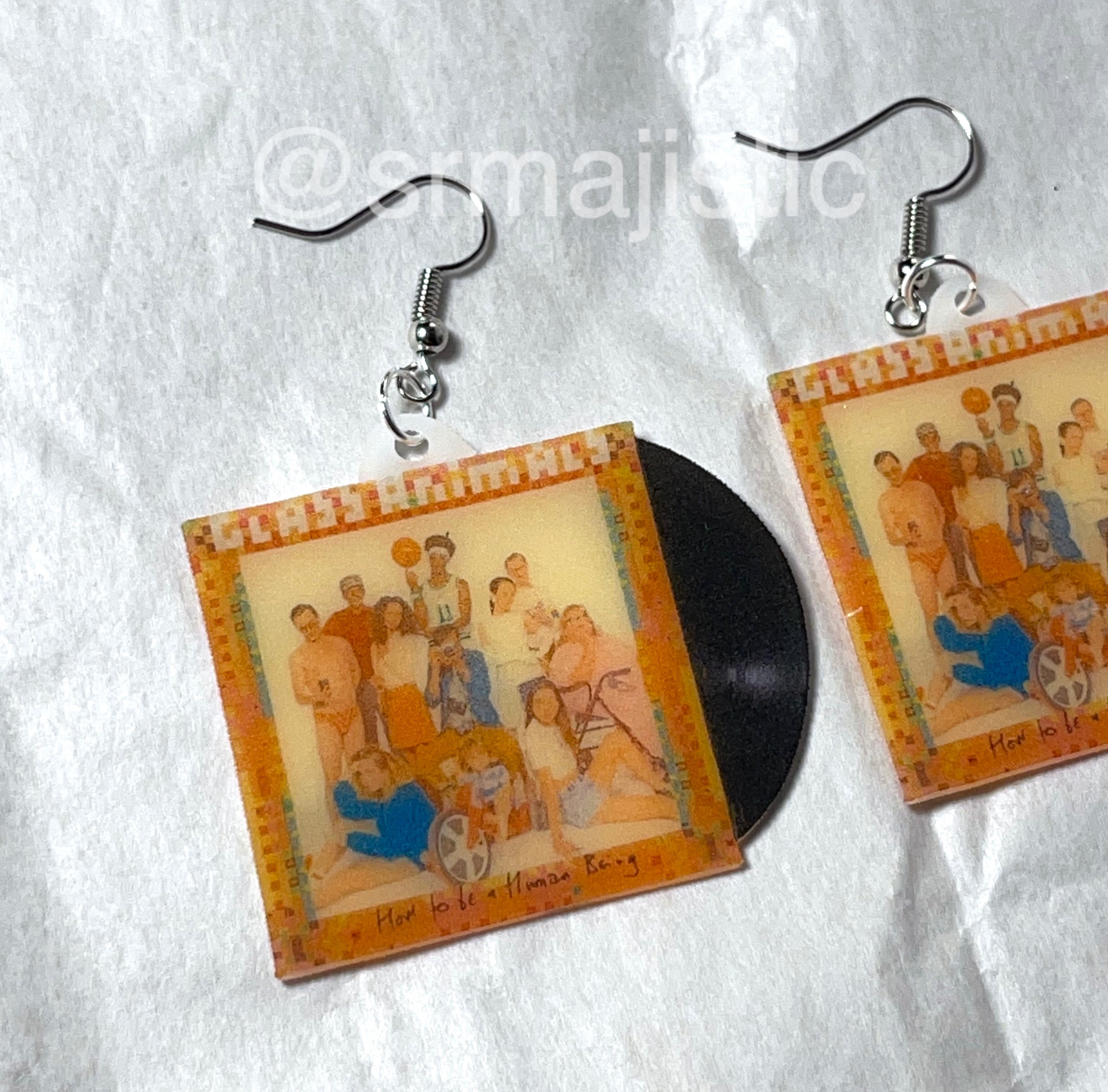 Glass Animals How to Be a Human Being Vinyl Album Handmade Earrings!
