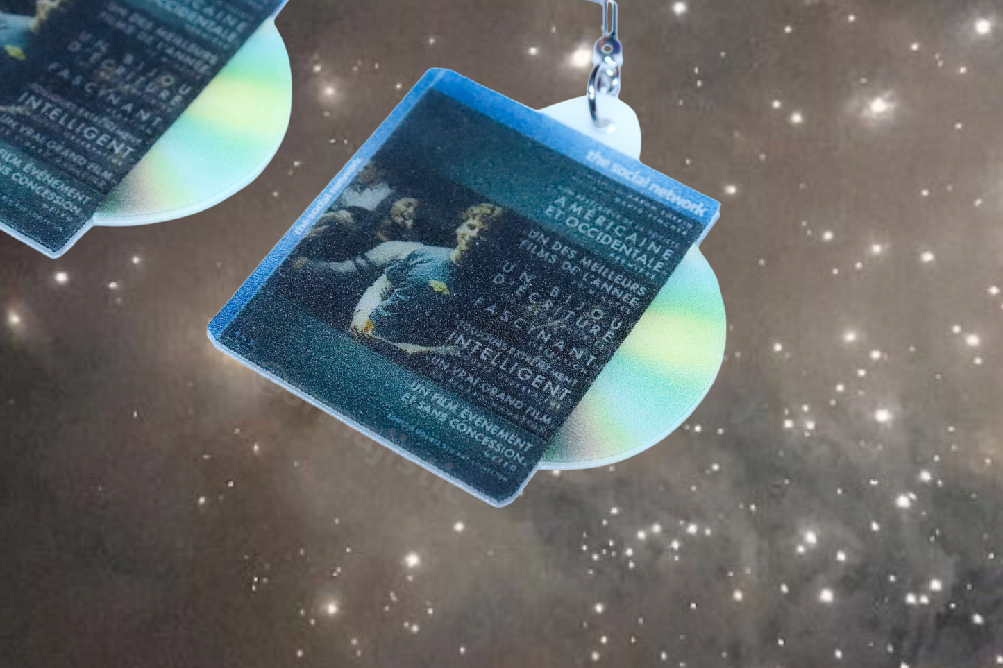 The Social Network (2010) DVD 2D detailed Handmade Earrings!