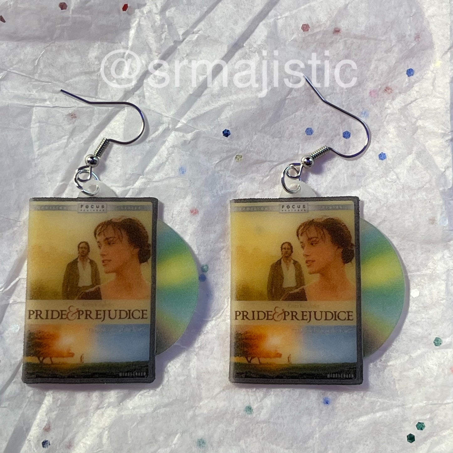 Pride & Prejudice (2005) DVD 2D detailed Handmade Earrings!