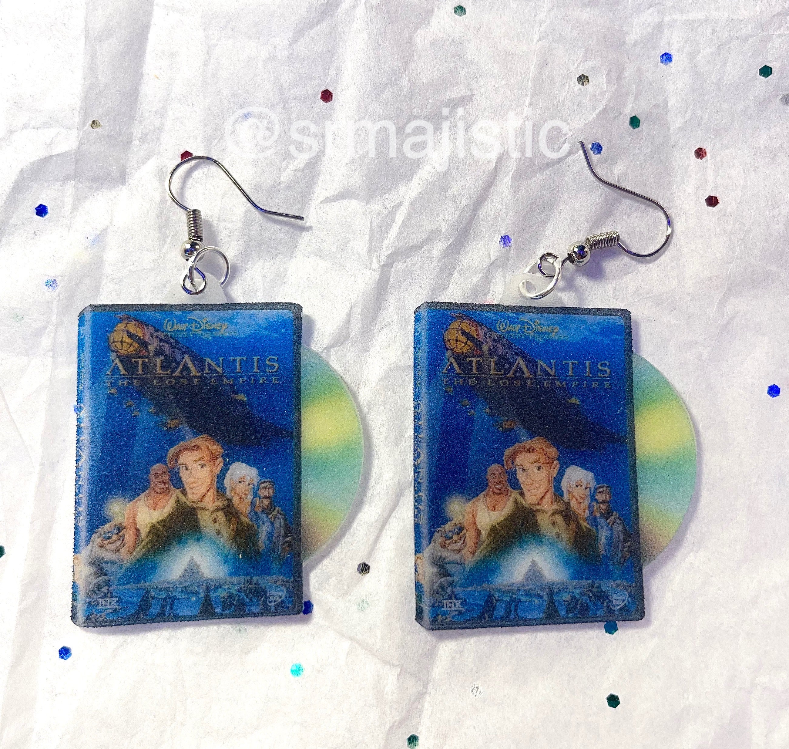 Atlantis: The Lost Empire (2001) DVD 2D detailed Handmade Earrings!