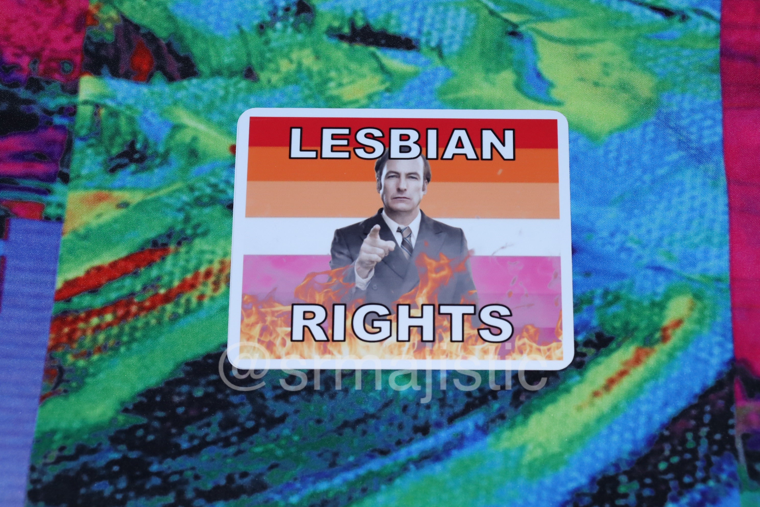Saul Goodman Better Call Saul Flaming Pride Flag Character Stickers