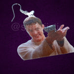 Scream Movie Stu and Billy Characters Detailed Handmade Earrings!