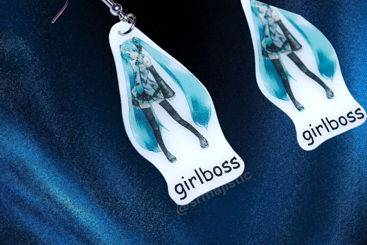 Hatsune Miku Girlboss Meme Handmade Earrings!