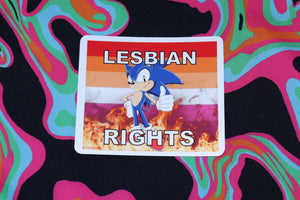 Flaming Lesbian Character Stickers