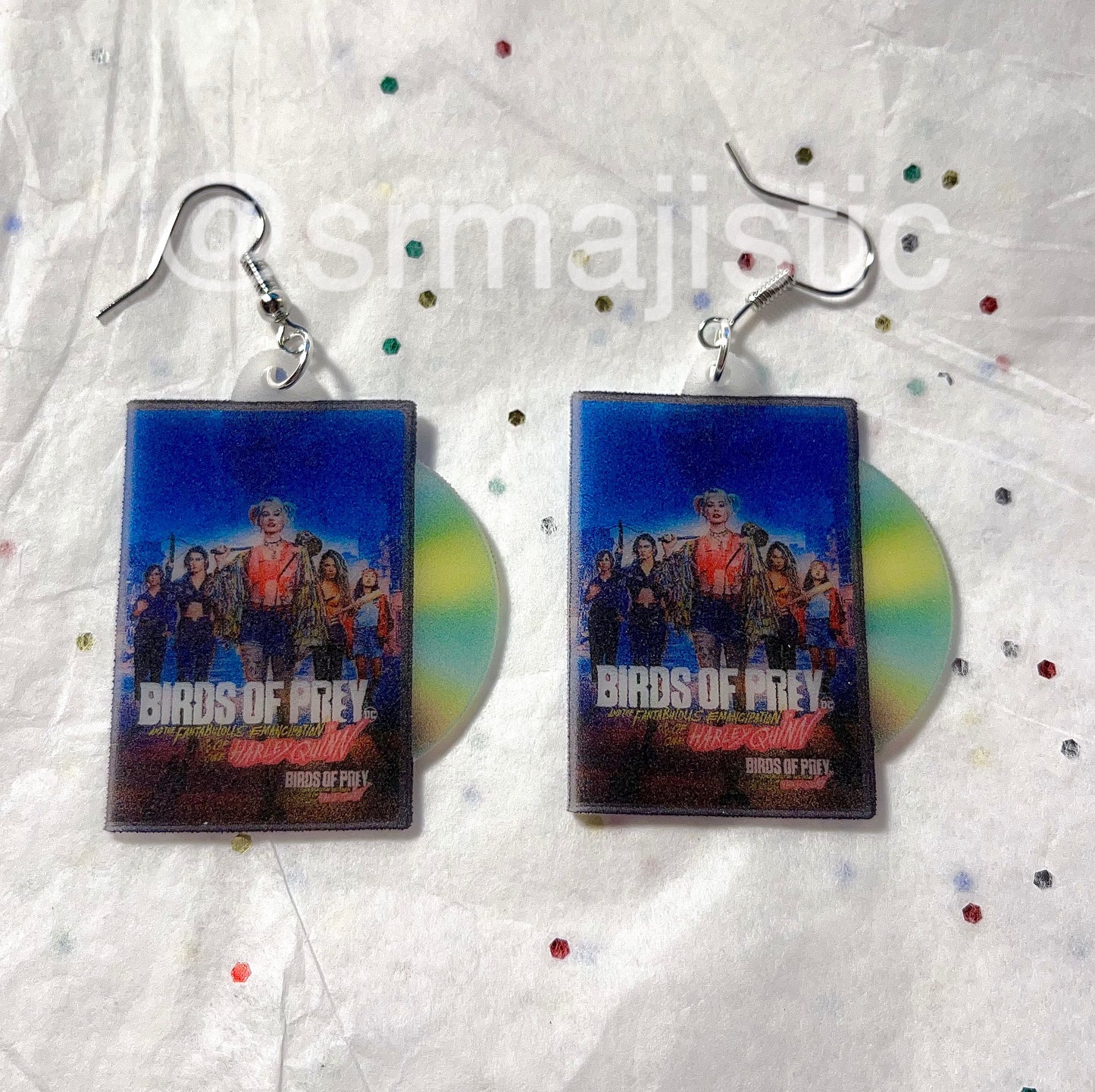 Birds of Prey (2020) DVD 2D detailed Handmade Earrings!