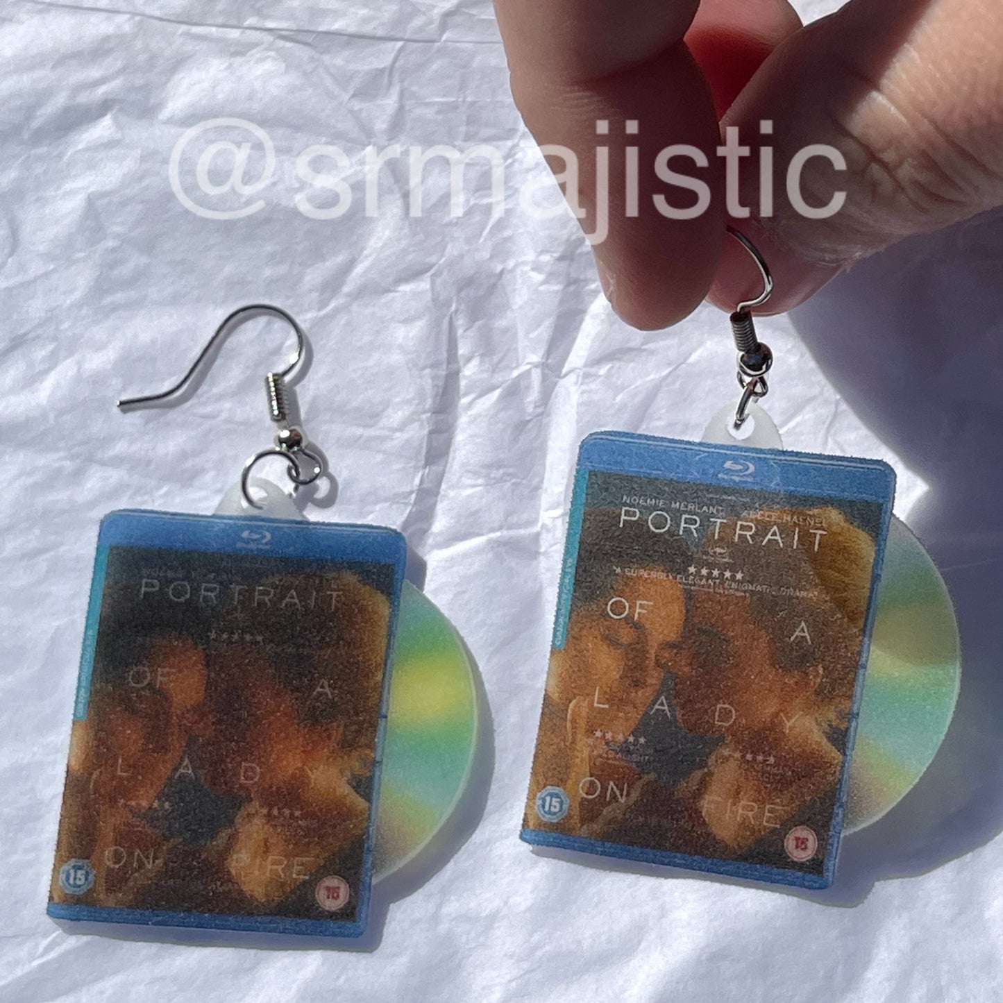 Portrait of a Lady on Fire (2019) DVD 2D detailed Handmade Earrings!