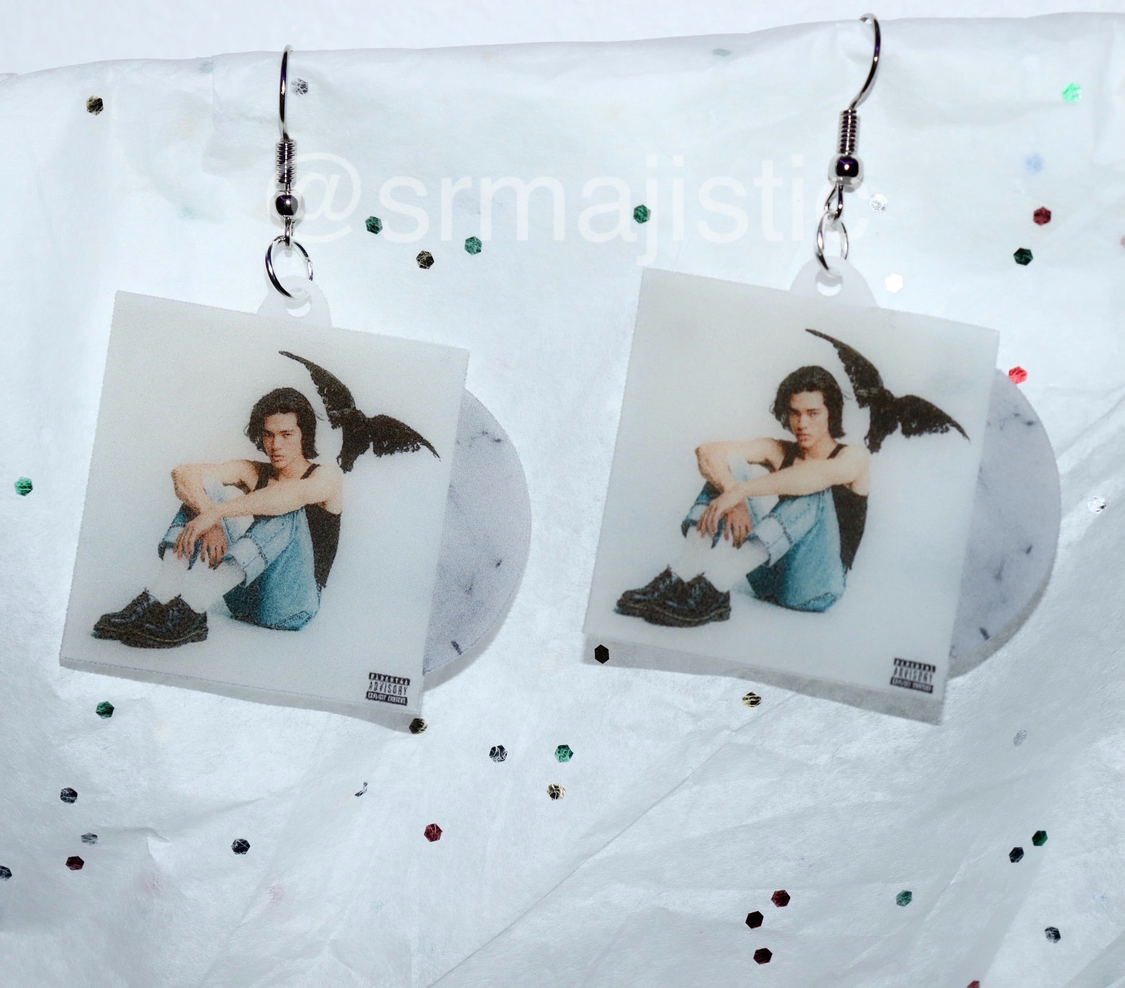 Conan Gray Kid Krow Vinyl Album Handmade Earrings!