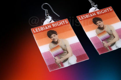Louis Tomlinson Says Lesbian Rights Pride Flag Handmade Earrings!