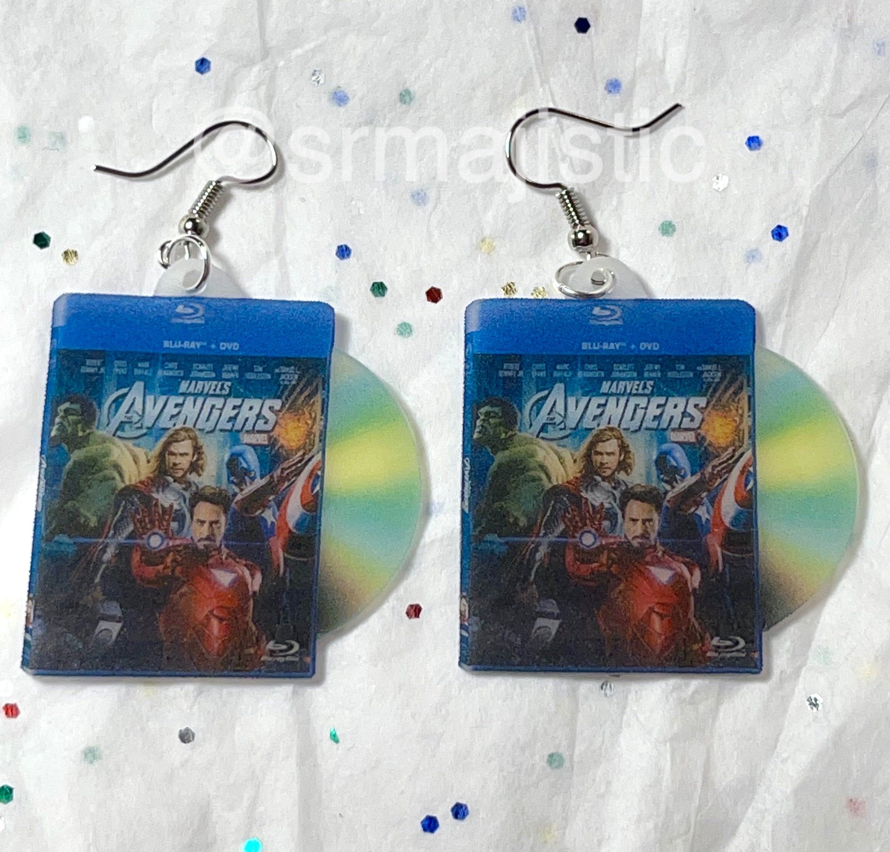 The Avengers (2012) DVD 2D detailed Handmade Earrings!