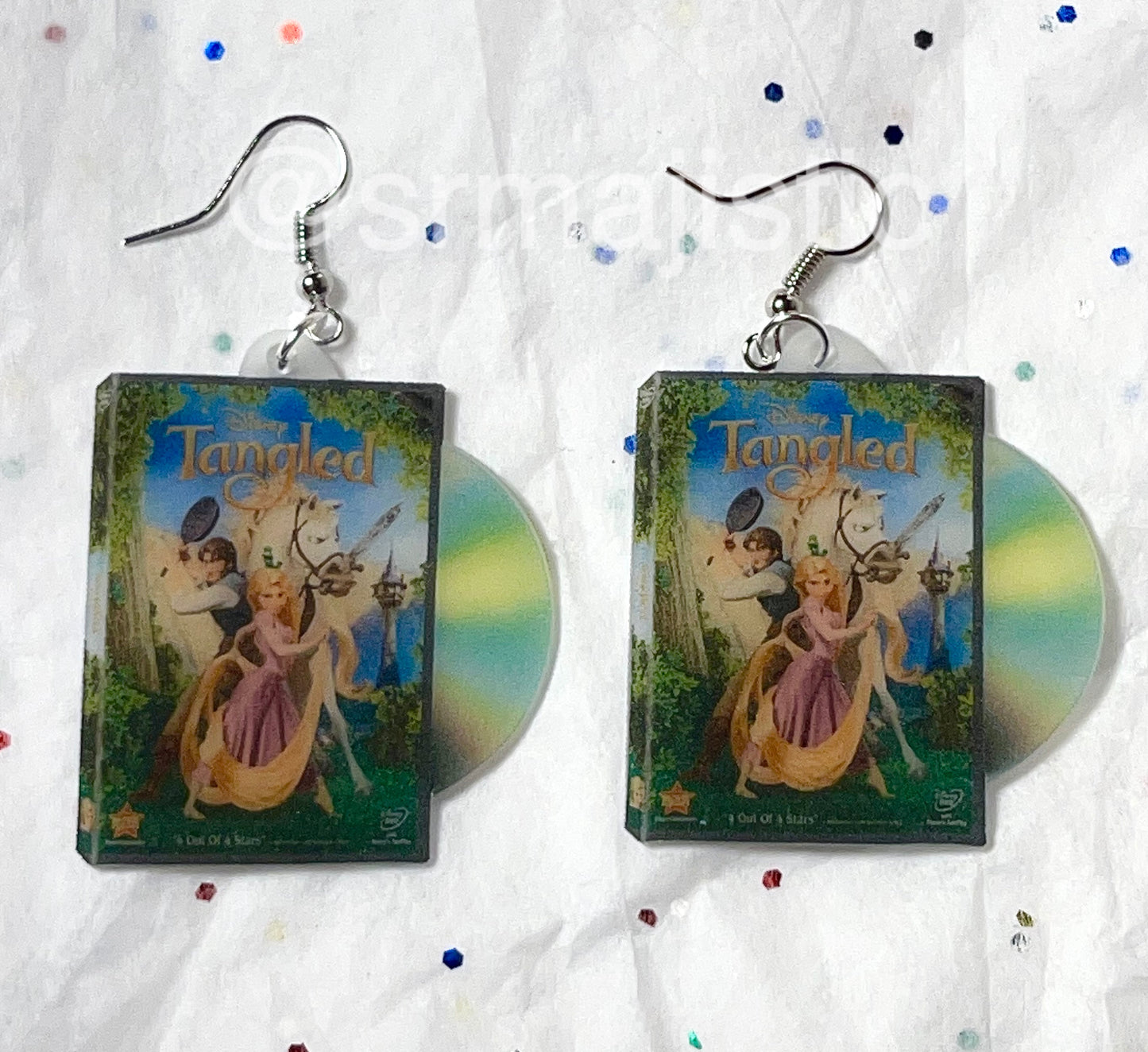 Tangled (2010) DVD 2D detailed Handmade Earrings!