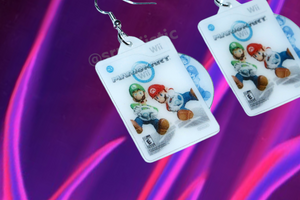 Mariokart/ Mario Kart Wii Game 2D detailed Handmade Earrings!