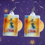 The Legend of Zelda Skyward Sword Wii Game 2D detailed Handmade Earrings!