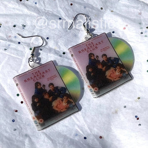 The Breakfast Club (1985) DVD 2D detailed Handmade Earrings!