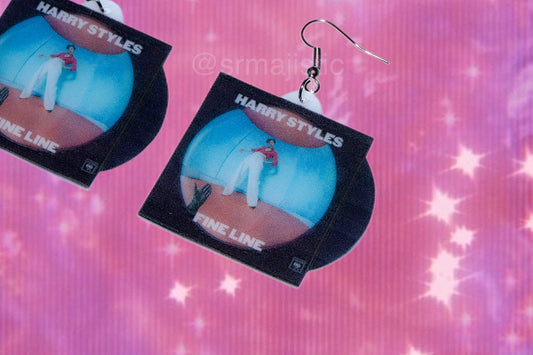 Harry Styles Fine Line Vinyl Album Handmade Earrings!