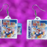 Super Mario Bros Deluxe Game Boy Color Game 2D detailed Handmade Earrings!