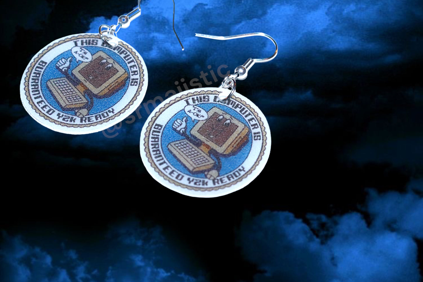 Cyber Y2K Preparation Sticker Styled Handmade Earrings!