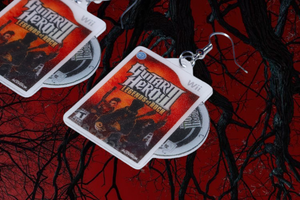 Guitar Hero III Legends of Rock Wii Game 2D detailed Handmade Earrings!