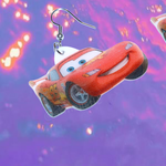 Lightning McQueen Kachow Character Handmade Earrings!