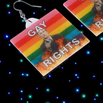 Better Call Saul Gay Flame Pride Flag Handmade Earrings!