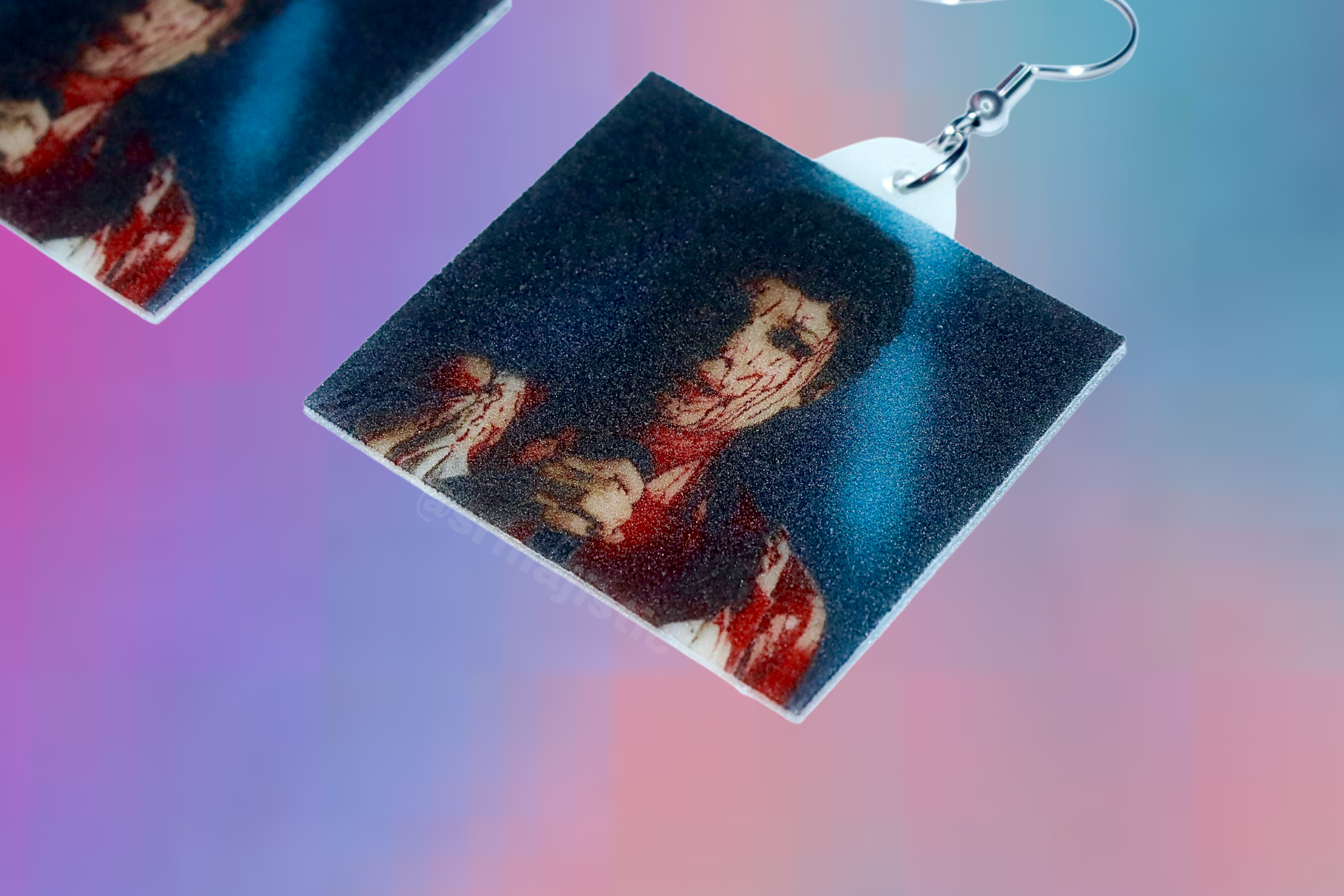 Halsey Covered in Blood Livestream Performance Outfit Handmade Earrings!