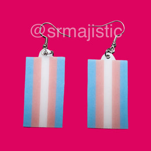 PRIDE Flag Cute 2D Handmade Earrings!
