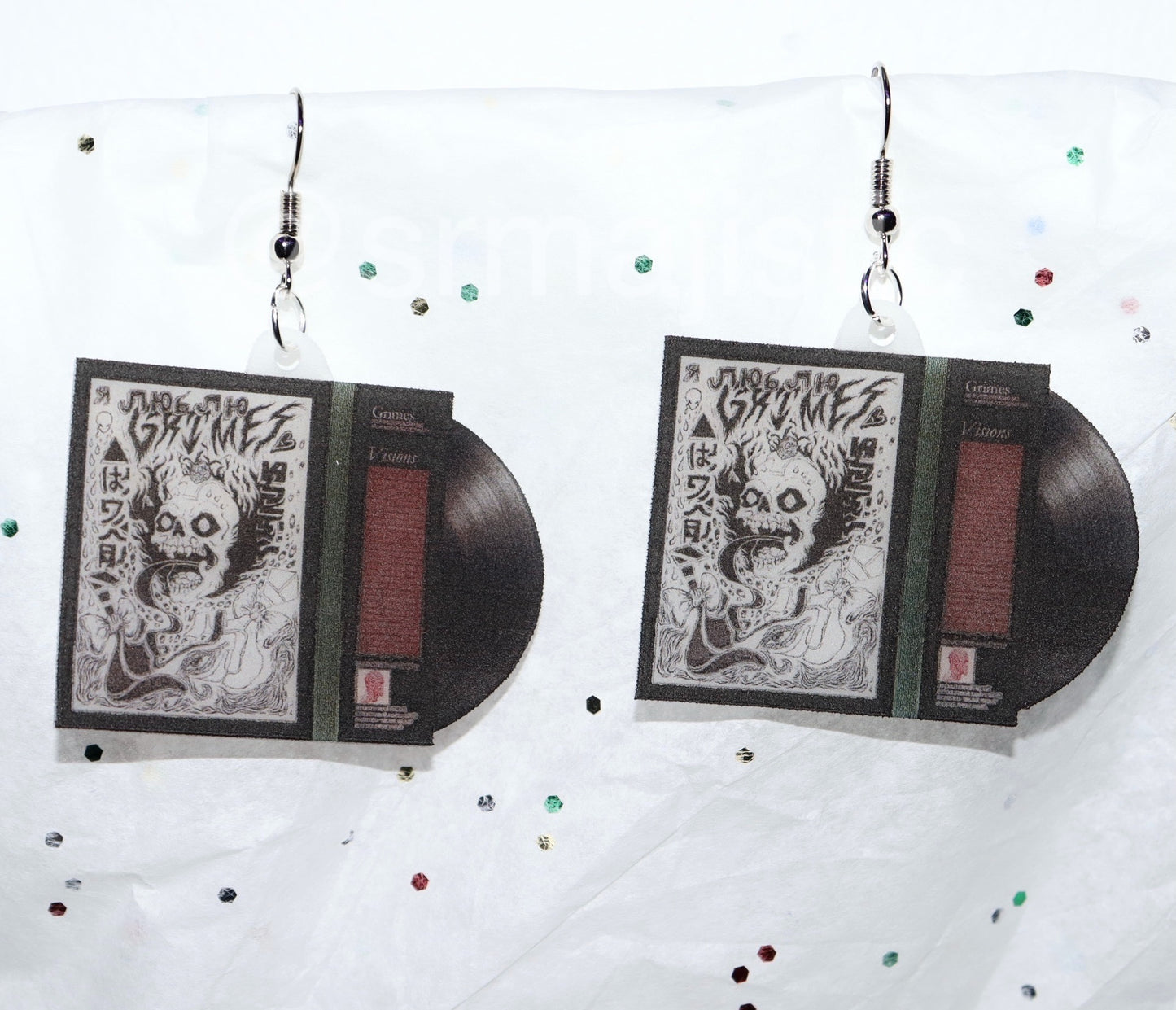 Grimes Visions Vinyl Album Handmade Earrings!