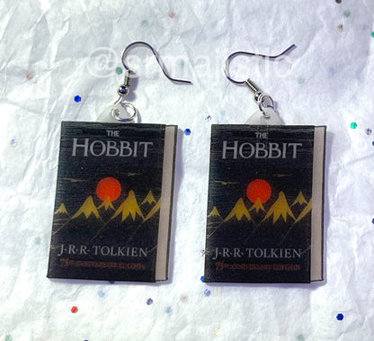 The Hobbit Book (Original Cover Design) 2D detailed Handmade Earrings!