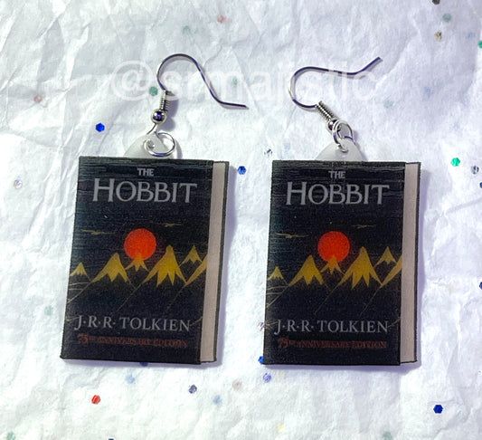 The Hobbit Book (Original Cover Design) 2D detailed Handmade Earrings!
