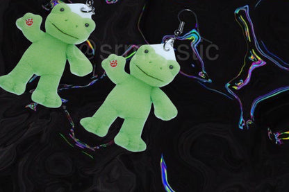 (READY TO SHIP) Build a Bear Frog Cute Handmade Earrings!