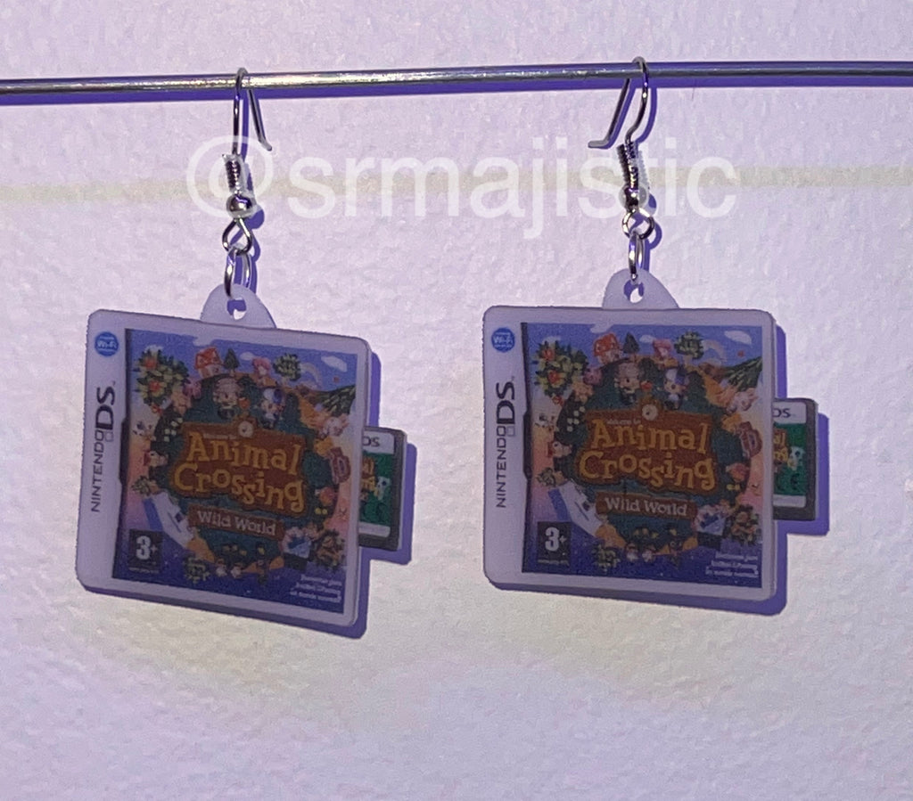 Animal Crossing Wild World Nintendo DS Game 2D detailed Handmade Earrings!