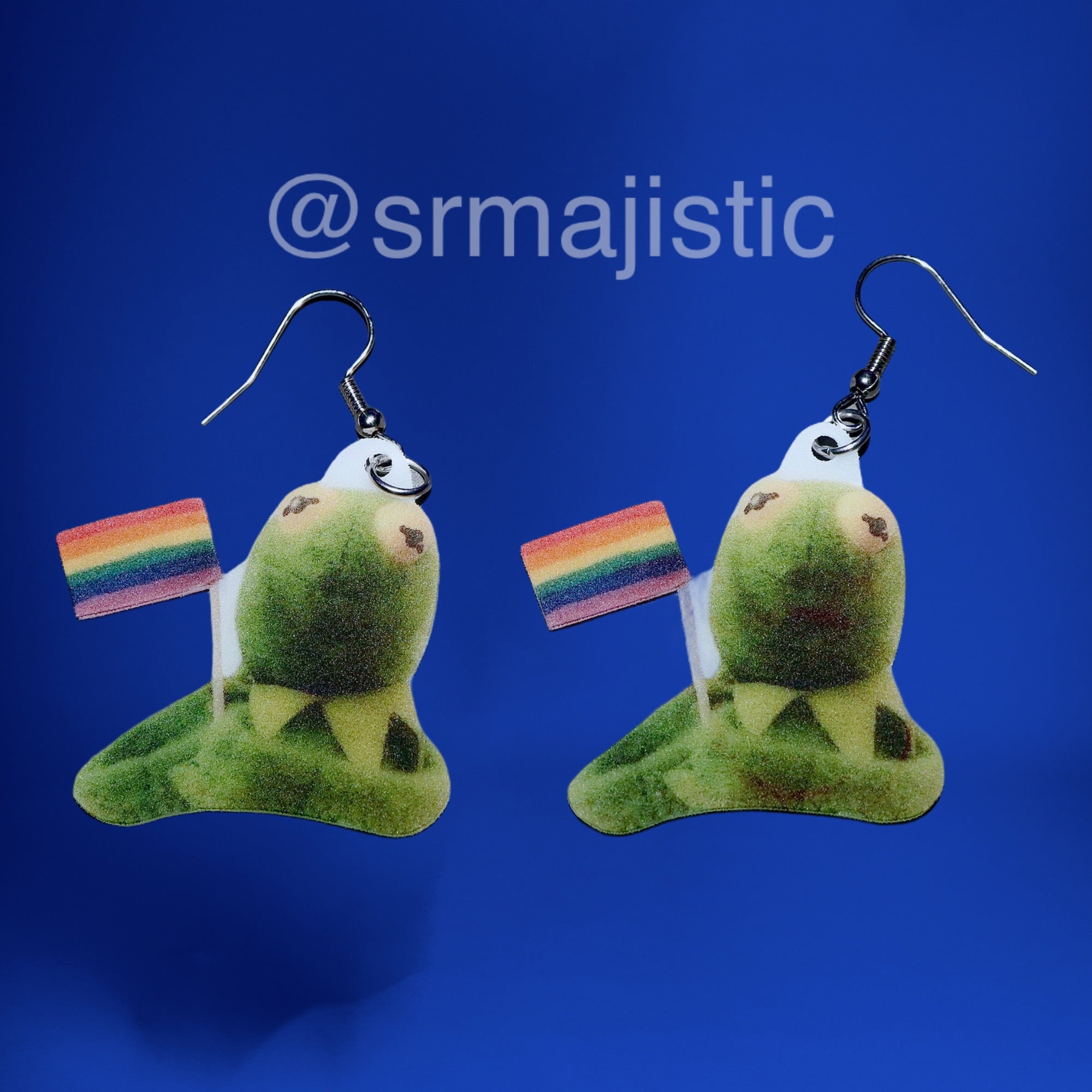 Kermit Says Gay Rights Handmade Earrings!