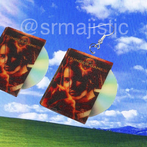 The Hunger Games (2012) DVD 2D detailed Handmade Earrings!