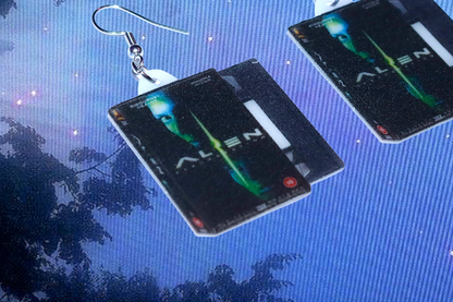 (READY TO SHIP) Alien Resurrection (1997) VHS 2D detailed Handmade Earrings!