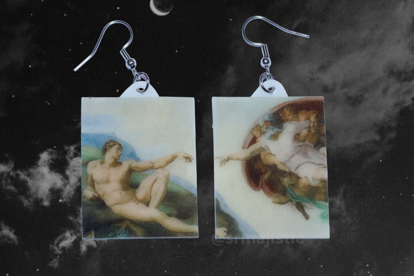 The Creation of Adam Detailed Handmade Earrings!
