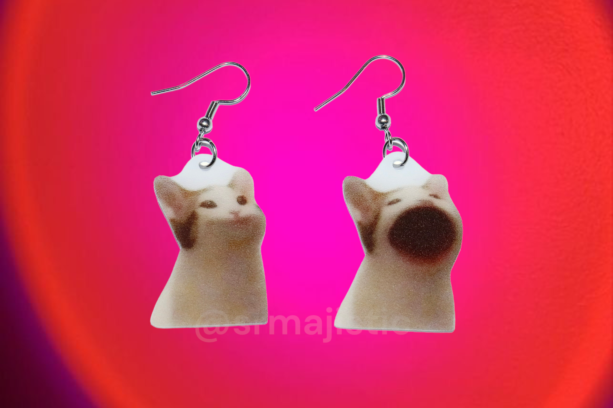 Pop Cat Meme Handmade Earrings!