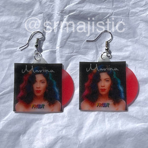 Marina and the Diamonds FROOT Vinyl Album Handmade Earrings!