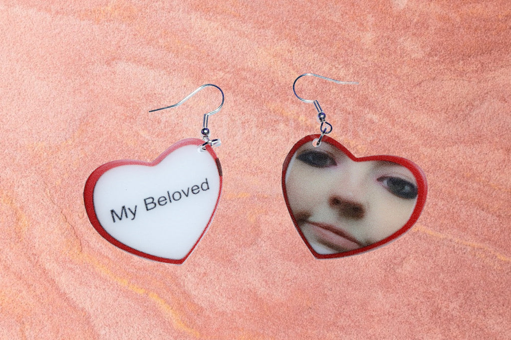 Custom Heart Locket Style Earrings