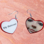 Custom Heart Locket Style Earrings