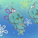 Handsome Squidward Character Handmade Earrings!