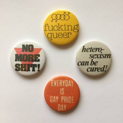 Vintage Pride Protest Button Design 2D Handmade Earrings!
