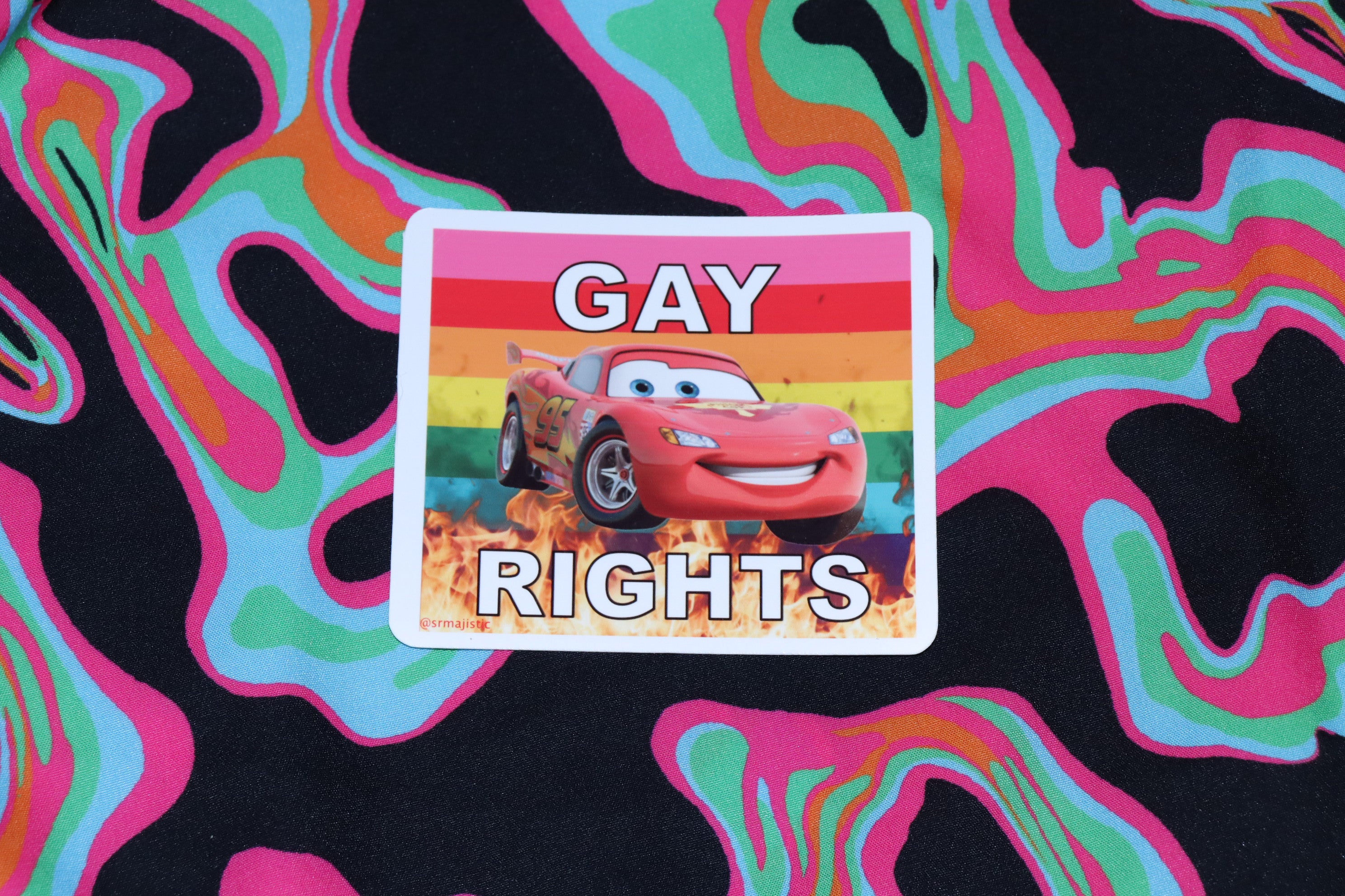 Flaming Gay Flag Character Stickers