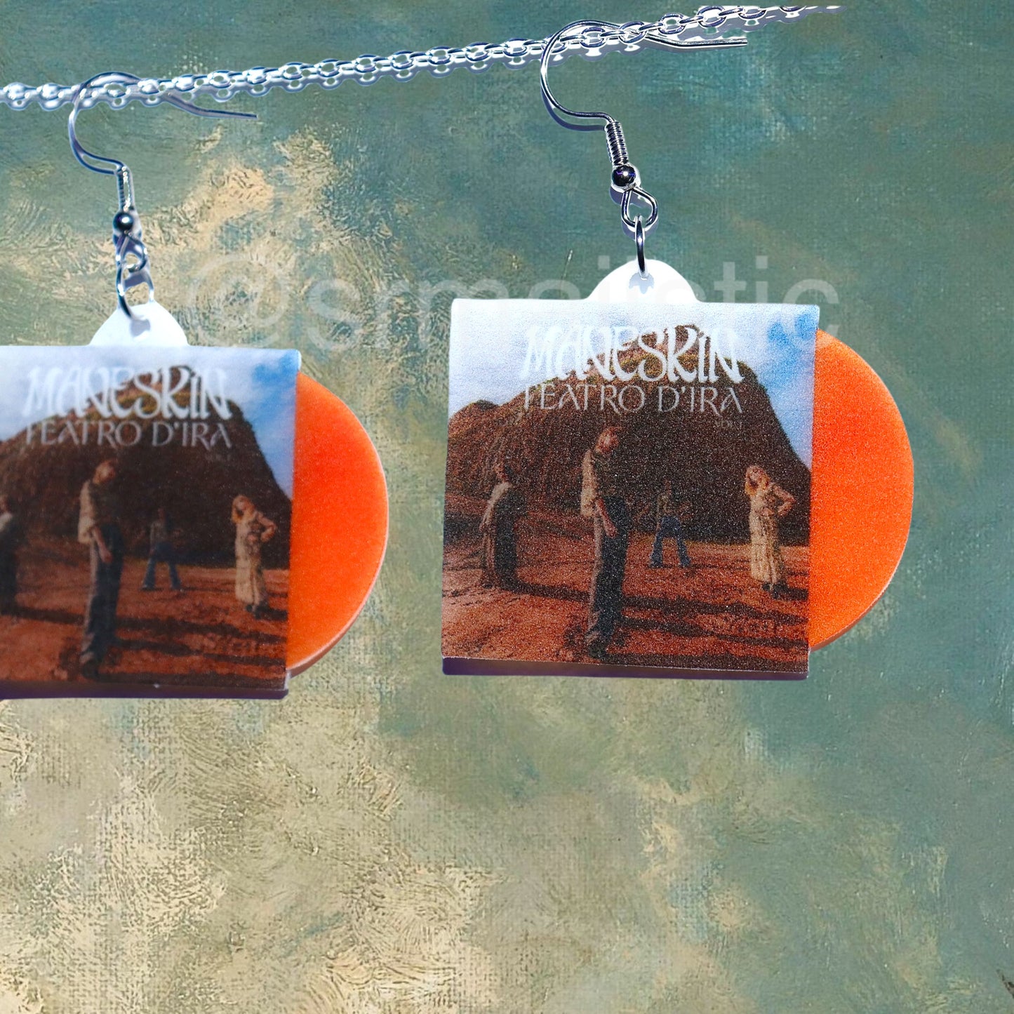 Måneskin Teatro d’ira - Vol.1 Vinyl Album Handmade Earrings!