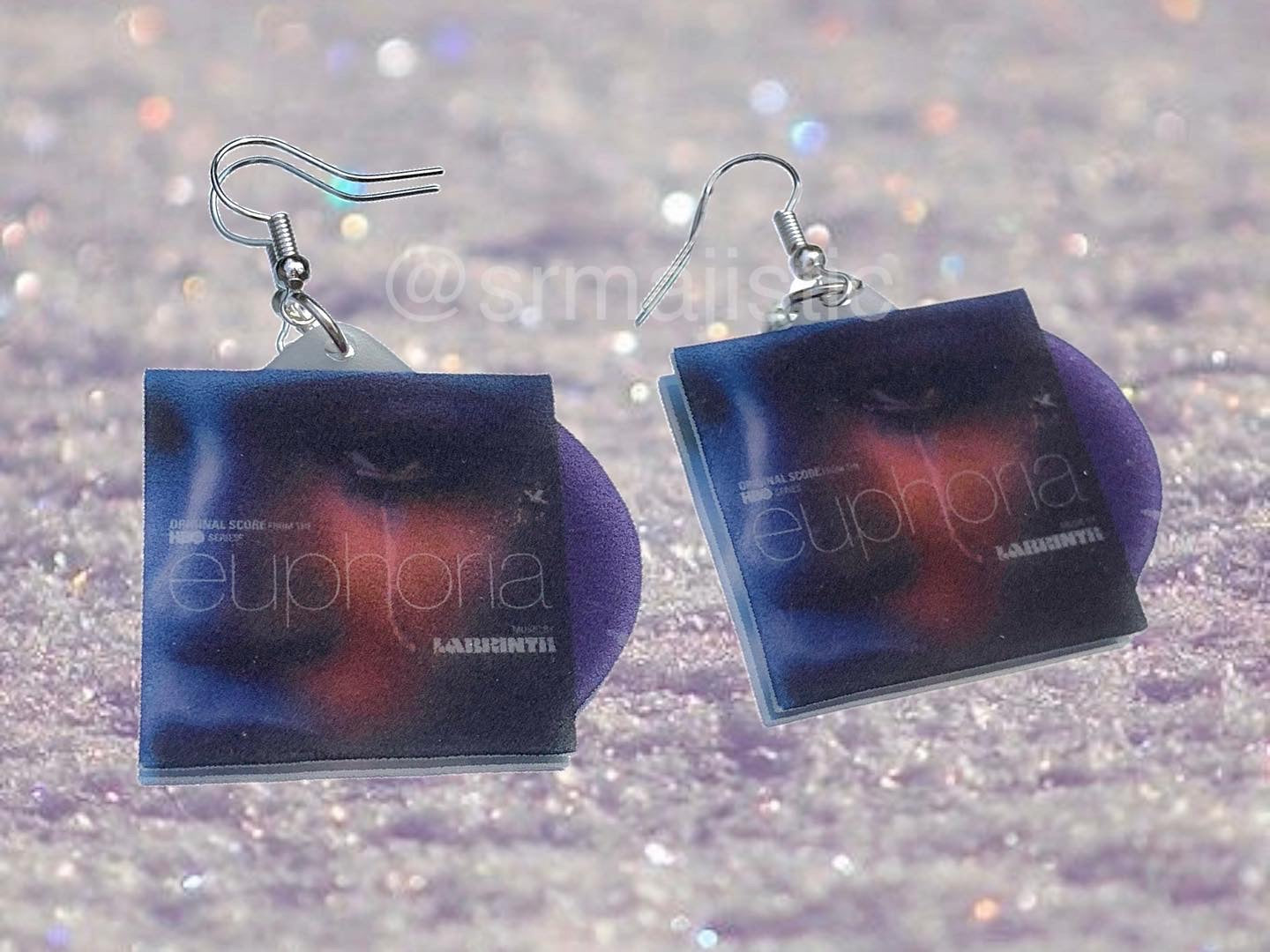 Euphoria TV show Soundtrack Vinyl Album Handmade Earrings!