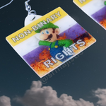 Luigi Non-Binary Rights Flame Pride Flag Handmade Earrings!