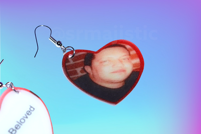 My Beloved Character Locket Hearts 2D detailed Handmade Earrings!