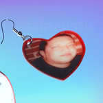 My Beloved Character Locket Hearts 2D detailed Handmade Earrings!